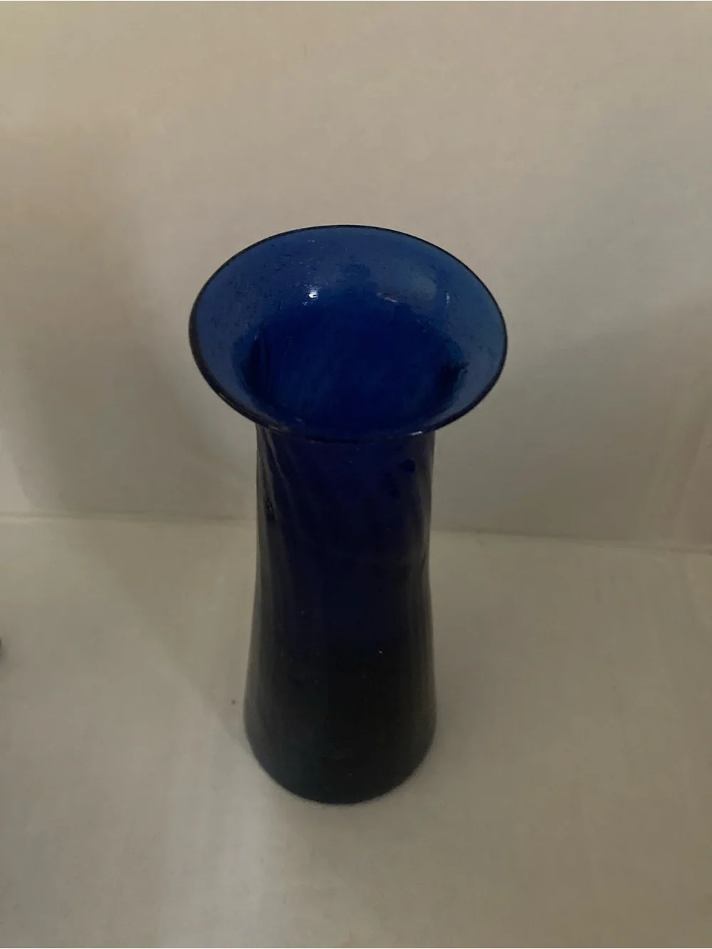Vintage Hand-Blown Cobalt Blue Art Glass